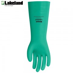 雷克兰 橡胶手套耐酸碱防滑耐油劳保工业化学防化手套EN19F