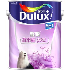 多乐士 乳胶漆致悦抗甲醛净味五合一6L面漆乳胶漆内墙漆涂料 A744 R1