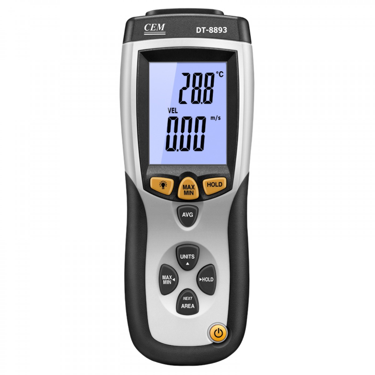 华盛昌 手持式数字风速仪风速风量风温测试仪 dt-8893