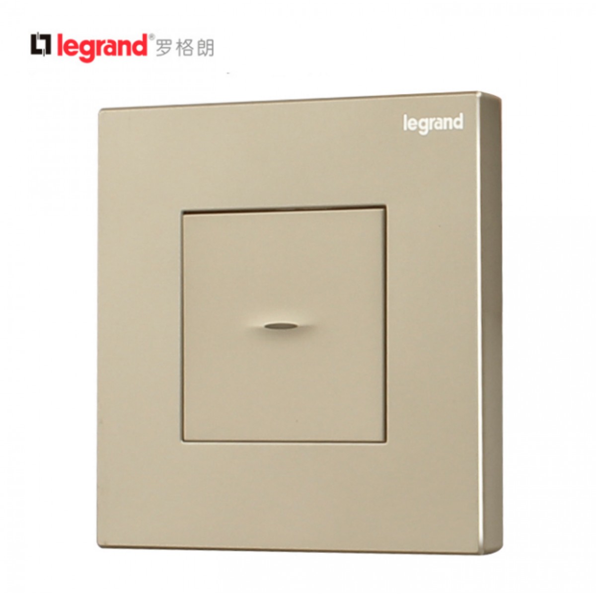 罗格朗自动复位开关面板回弹电灯单开双控单联一开led灯指示家用