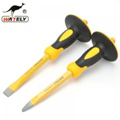 Wately/威特力 12寸双色柄尖凿 扁凿  300mm尖冲 扁冲 石工钢凿子 WTL-DDQ3012