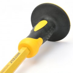 Wately/威特力 12寸双色柄尖凿 扁凿  300mm尖冲 扁冲 石工钢凿子 WTL-DDQ3012