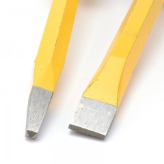 Wately/威特力 12寸双色柄尖凿 扁凿  300mm尖冲 扁冲 石工钢凿子 WTL-DDQ3012