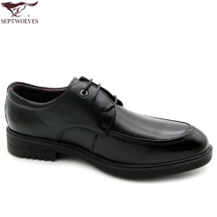 七匹狼 男鞋新款头层牛皮时尚耐磨真皮内里系带商务休闲皮鞋子