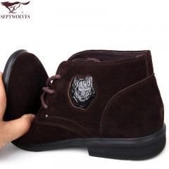 七匹狼 男鞋新款磨砂头层牛皮软底软面男士商务正装