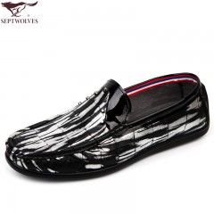 七匹狼 男鞋新款时尚头层牛皮男士真皮潮流软底软面休闲皮鞋子