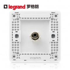 罗格朗 冰莹白有线电视插座面板闭路插座有线插座 电视机插座面板