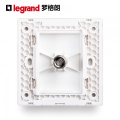 罗格朗 86型黑色电视有线插口TV插座面板开关家用碳素黑逸景