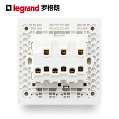 罗格朗 逸景粉色三开双控三位双控面板家用三位电灯开关3开墙壁