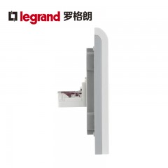 罗格朗 超六类电脑电视插座面板 有线电视线6类千兆网线网络二合一