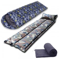 国产 睡袋户外蓝色迷彩成人睡袋吊床冬季保暖 冬季1.8KG