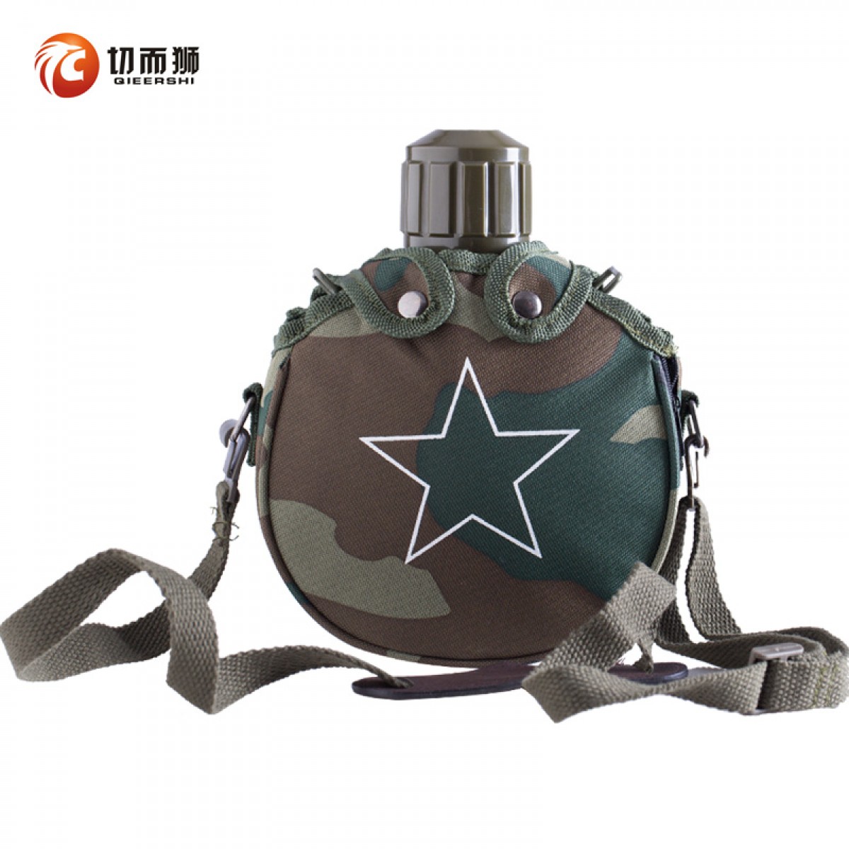 国产 军用水壶户外不锈钢水杯便携大容量军训旅游行军壶野外