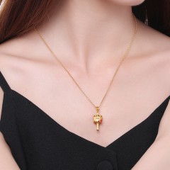 潮宏基珠宝 弘-转经筒 玛瑙黄金项链吊坠女款足金挂坠 L X