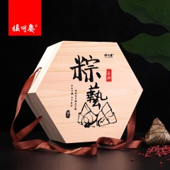 张阿庆  嘉兴粽子礼盒蛋黄鲜肉粽咸鸭蛋木质礼盒装端午节团购批发