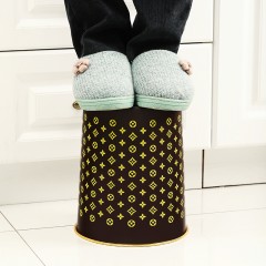 国产 垃圾篓欧式创意时尚垃圾桶金边无盖酒店家用厨房卫生间HSLJ-1247