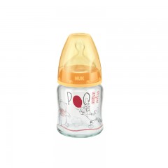 NUK 宽口径奶瓶NUK迪士尼玻璃奶瓶120ml带初生型硅胶中圆孔奶嘴