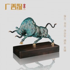 国产 全纯铜牛摆件华尔街招财家居装饰品公司开业过春节新年终奖送礼物