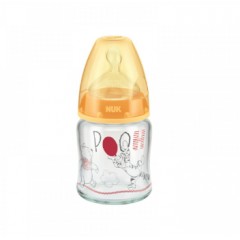 NUK 宽口径奶瓶NUK迪士尼玻璃奶瓶120ml带初生型硅胶中圆孔奶嘴