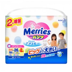 花王 日本进口拉拉裤XXL28片增量超薄透气男女通用尿不湿非纸尿裤