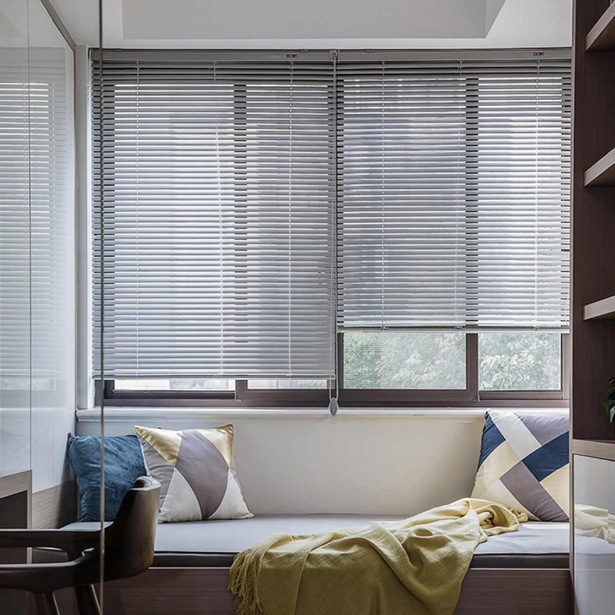 致尚卫生间pvc防水百叶窗帘s型遮光百页窗厨房办公卷帘窗帘