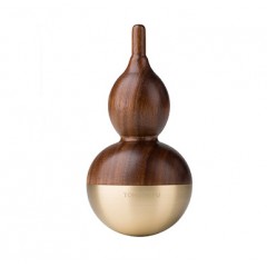 国产 铜师傅 铜木主义《不倒翁葫芦镇纸》 美国黑胡桃 黄铜 木蜡油