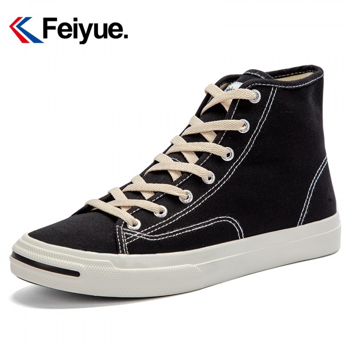 feiyue/飞跃 高帮帆布鞋 新款复古简约休闲鞋原宿风男鞋篮球鞋904