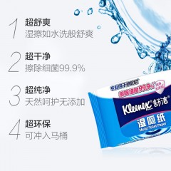 舒洁  湿厕纸40片10包 专业液体厕纸 清爽卫生湿巾 纸品除菌清洁