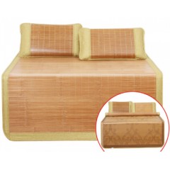 黄古林 冬竹冰丝双面凉席1.8m床1.5米1.2加厚折叠夏季双人竹席子