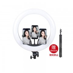 锐玛 EIRMAI YB-R801升级版 LED摄影灯环形摄影补光灯人像拍照室内打光拍摄手机自拍主播美颜美妆直播 黑色