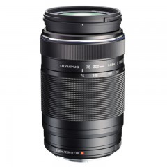 ☆奥林巴斯 OLYMPUS M.ZUIKO DIGITAL ED 75–300MM-II F4.8–6.7 黑色 超长远摄变焦 打鸟体育摄影必备 仅423G