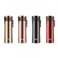 哈尔斯 304不锈钢保温杯直杯420mL户外便携车载保温杯带茶网 HW-420-32