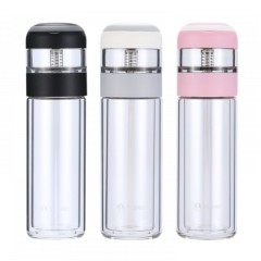 特美刻/tomic 茶水分离玻璃杯 颜色随机 TG80702