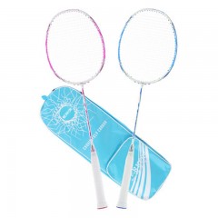 国产 超轻碳素羽毛球拍成人健身耐打耐用型男女双拍2支装进攻型全