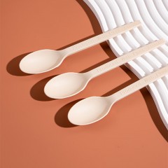 云蕾 长柄玉米淀粉基可降解汤勺50只一次性加厚勺子饭勺甜品调羹 单位：套