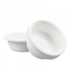 特美居一次性碗烧烤纸碗饭碗加厚可降解碗盘筷餐具防水防油50只装350ml 单位：组