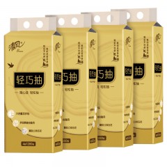 清风（APP）挂抽纸 悬挂式抽纸 原木金装4层320抽*4提 单位：组