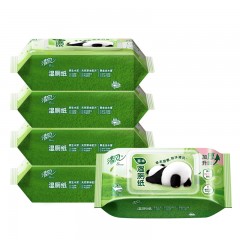 清风 湿厕纸 80片*5包 400片 单位：组