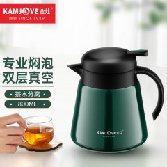 金灶（KAMJOVE）LX-310保温焖茶壶 白茶焖泡壶普洱泡茶壶茶水分离泡茶器800ml 绿色（木壶） 单位：个