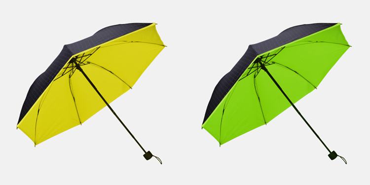 国产 圆点黑胶铅笔伞防晒防紫外线折叠太阳伞雨伞