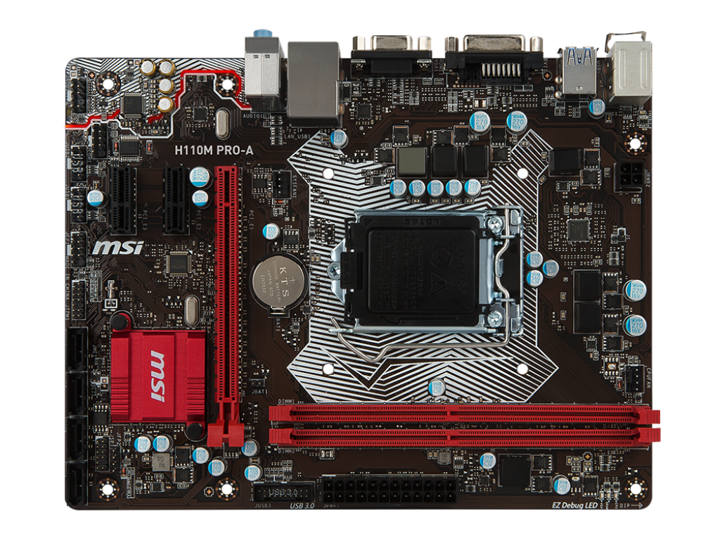 微星/msi 主板(intel h110/lga 1151)h110m pro-a