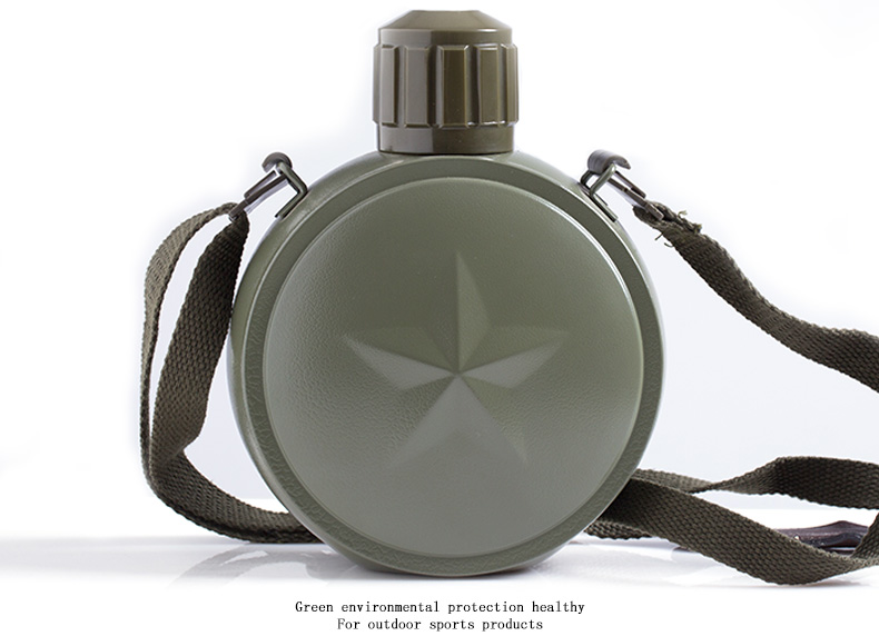 国产 军用水壶户外不锈钢水杯便携大容量军训旅游行军壶野外
