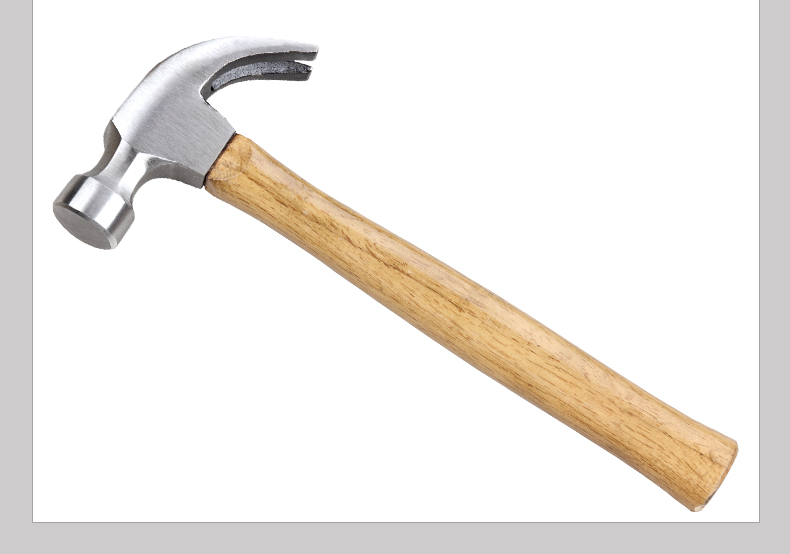 长城精工 羊角锤木柄起钉锤多规格羊角锤头木匠榔头钉夹锤铁锤子